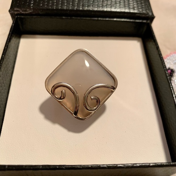 Handmade Silver & Rose Quartz Ring - Picture 2 of 7